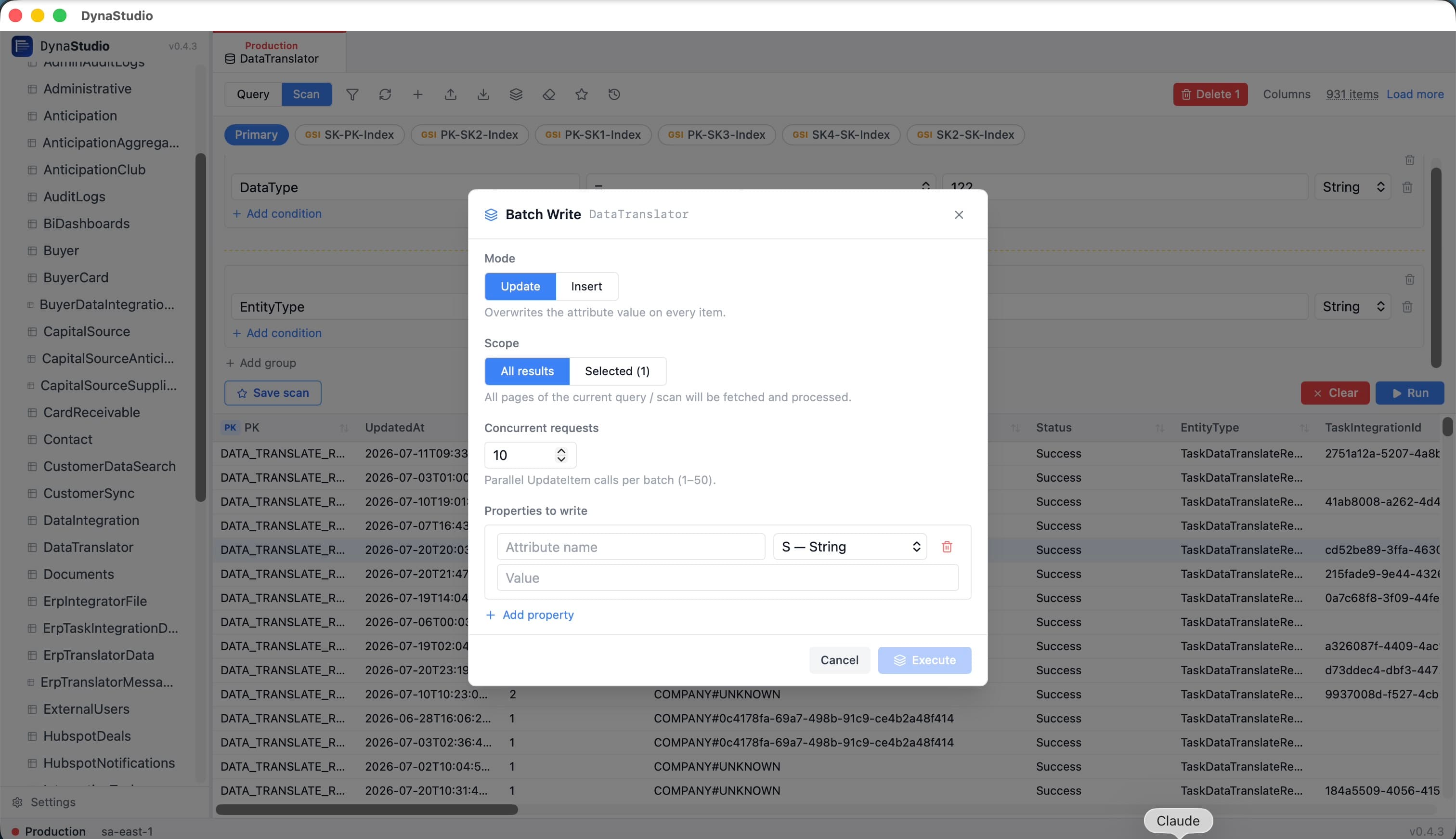 DynaStudio Batch Delete