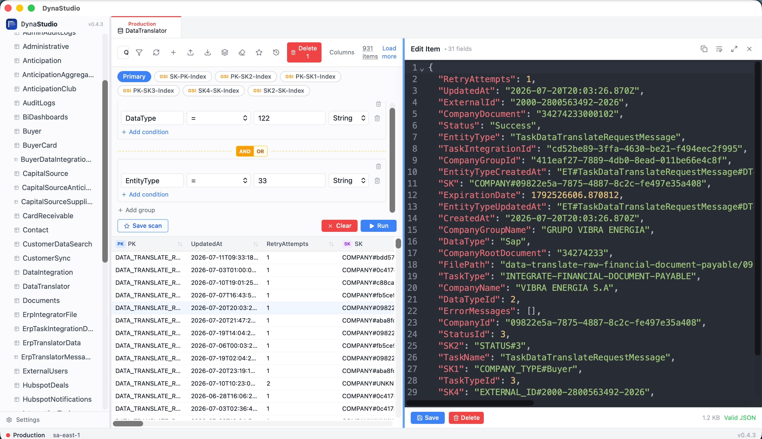 DynaStudio Item Editor